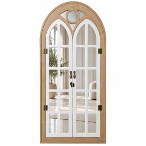 Ahşap Pencere Duvar Aynası 60x130cm