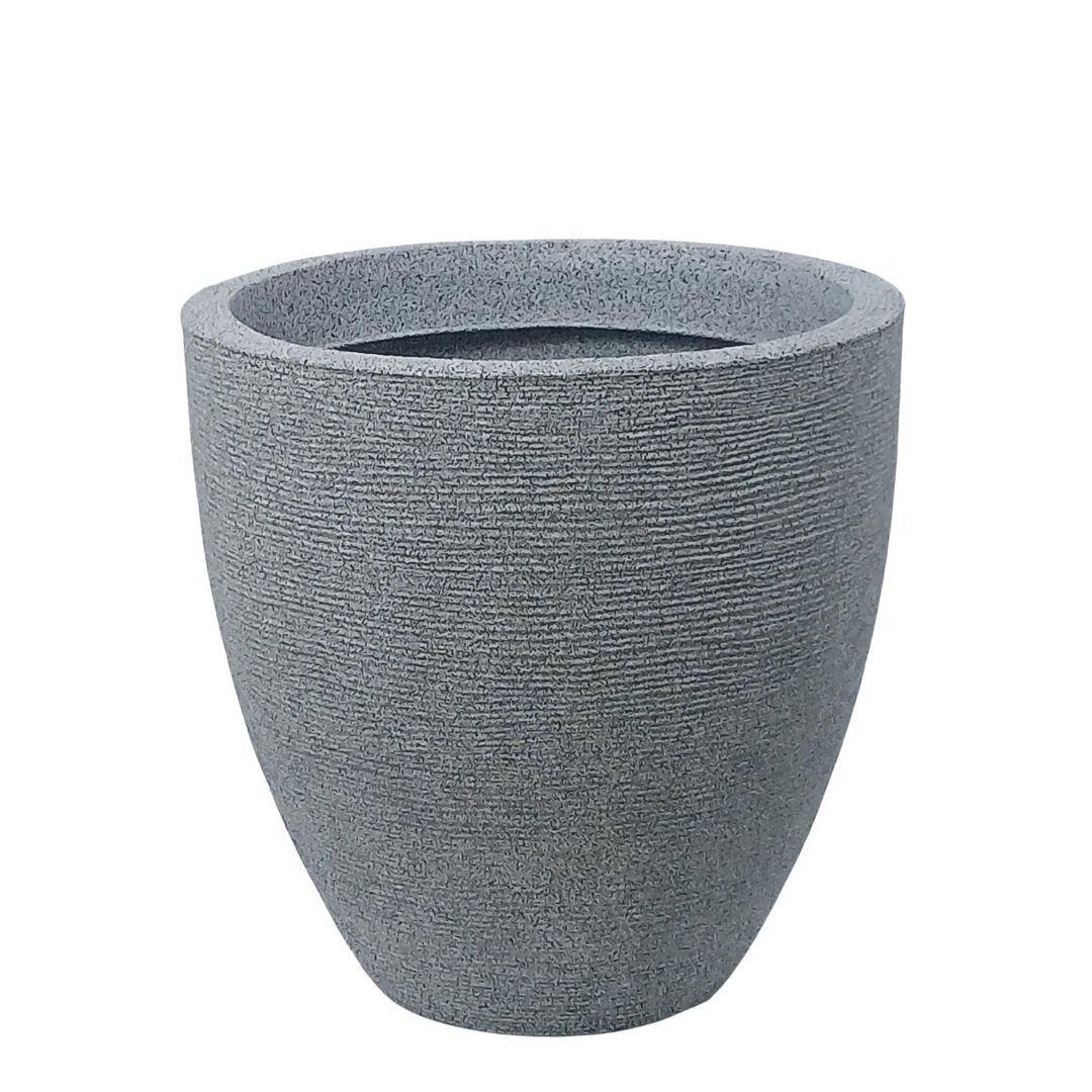 Taş Görünümlü Saksı Gri 46x46cm