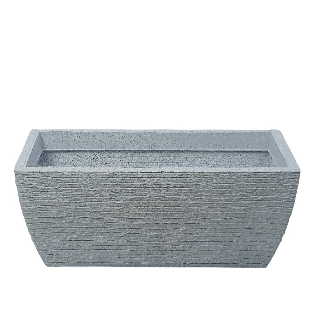 Taş Görünümlü Saksı Gri 33x76cm