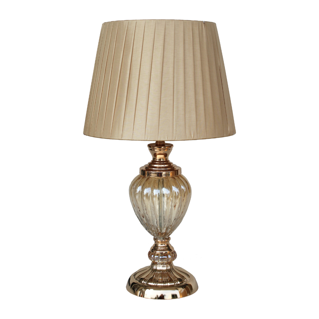 Abajur Cam Altın 30x54cm