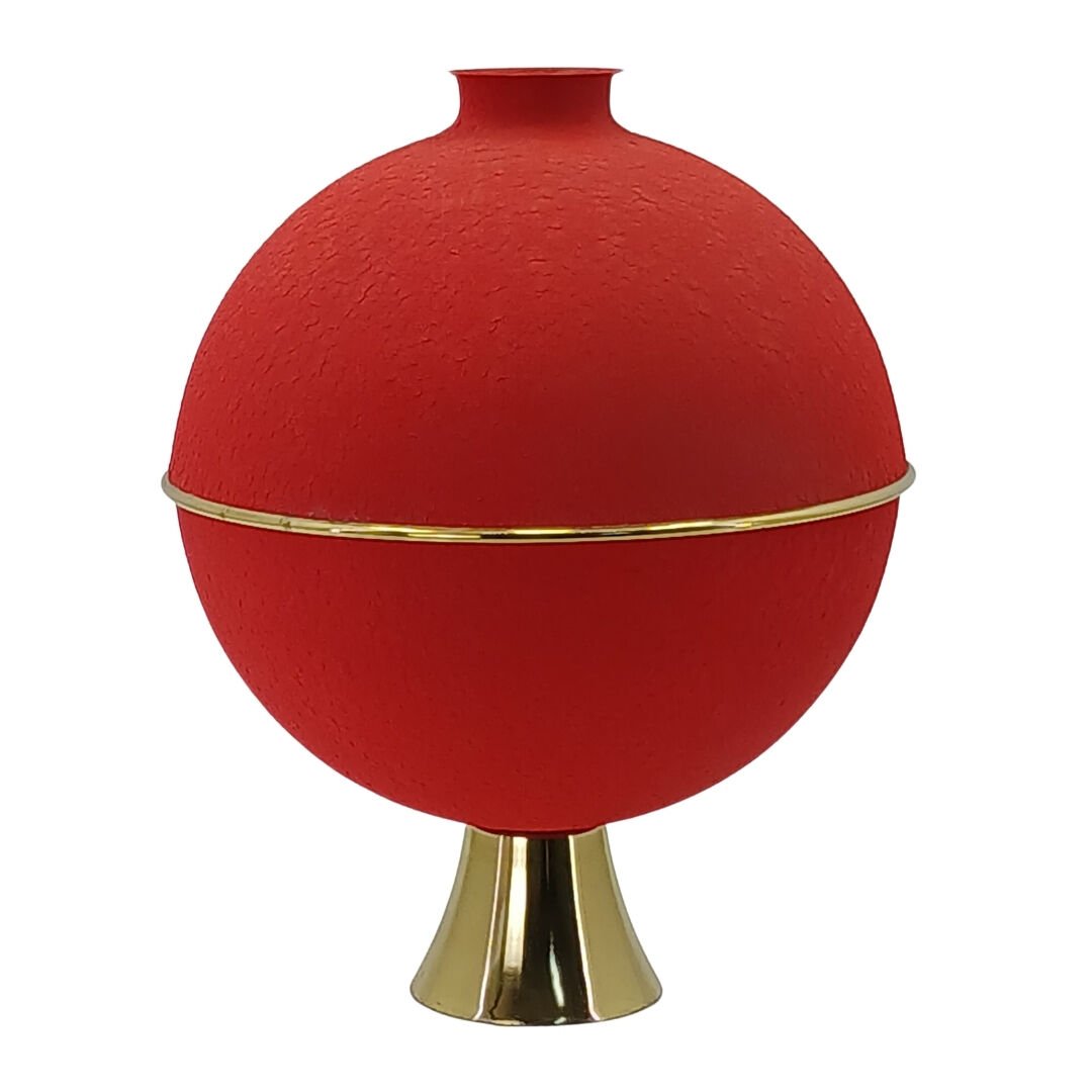 Kırmızı Gold Küre Obje 30x40cm