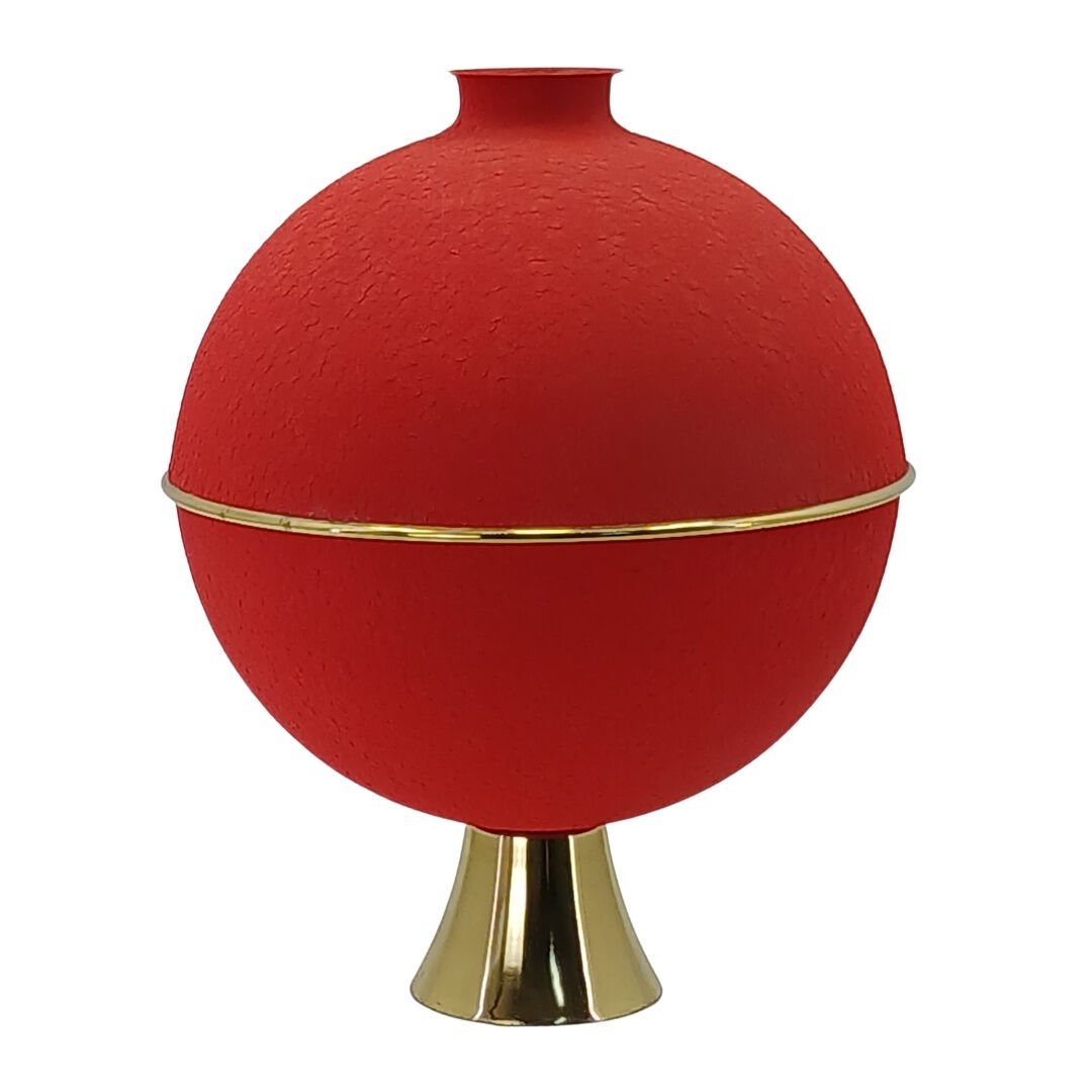 Kırmızı Gold Küre Obje 30x40cm