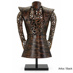 Samuray Zırhı Metal Heykel 60x105cm