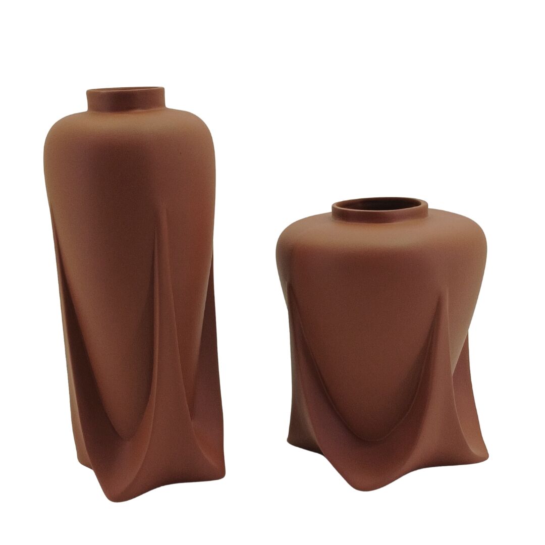 2li Set Tül Vazo 35x35cm Kiremit