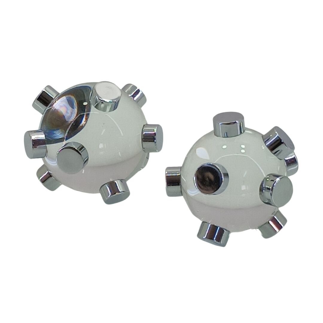 2li Set Boncuklu Küre Gümüş 9x9cm