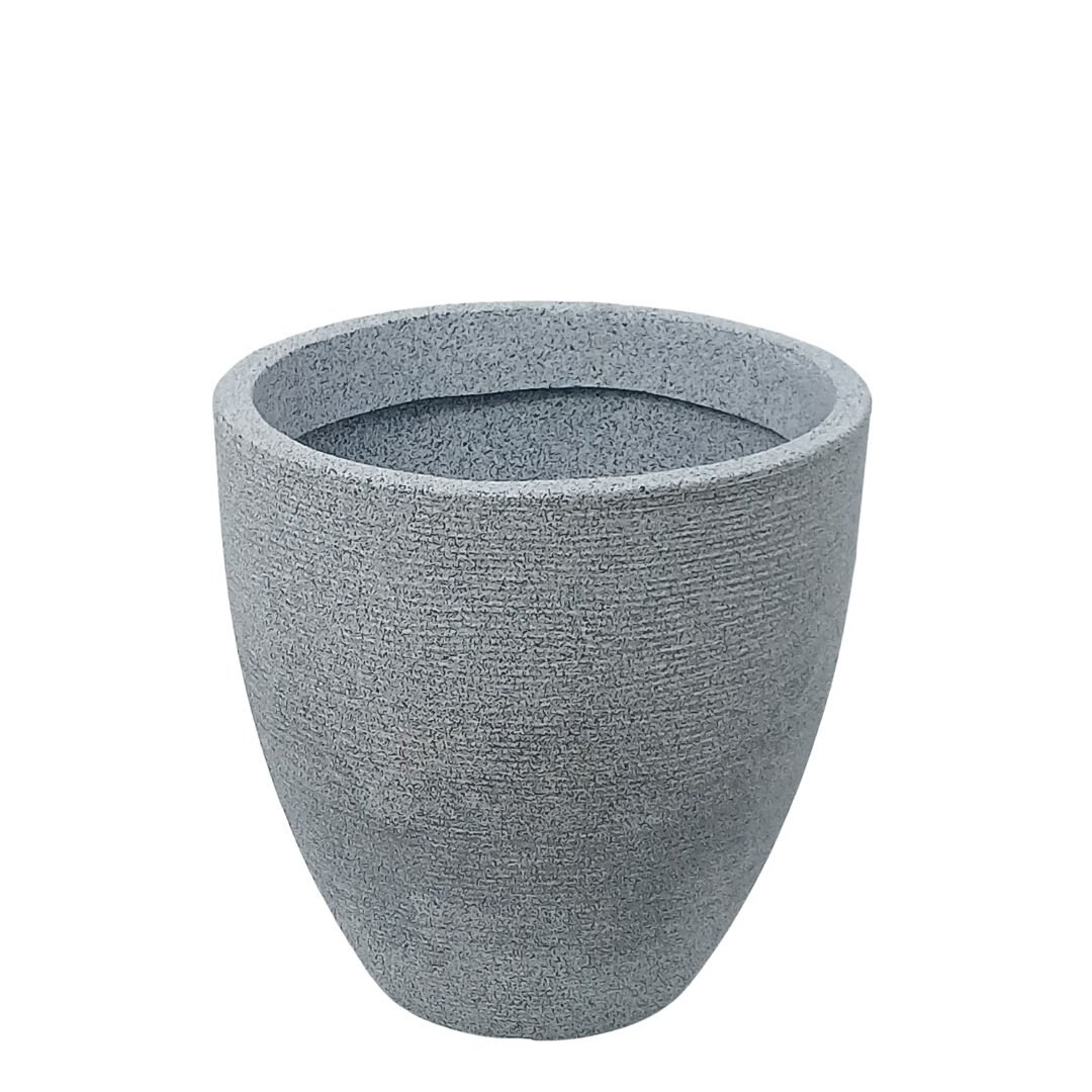 Taş Görünümlü Saksı Gri 38x39cm