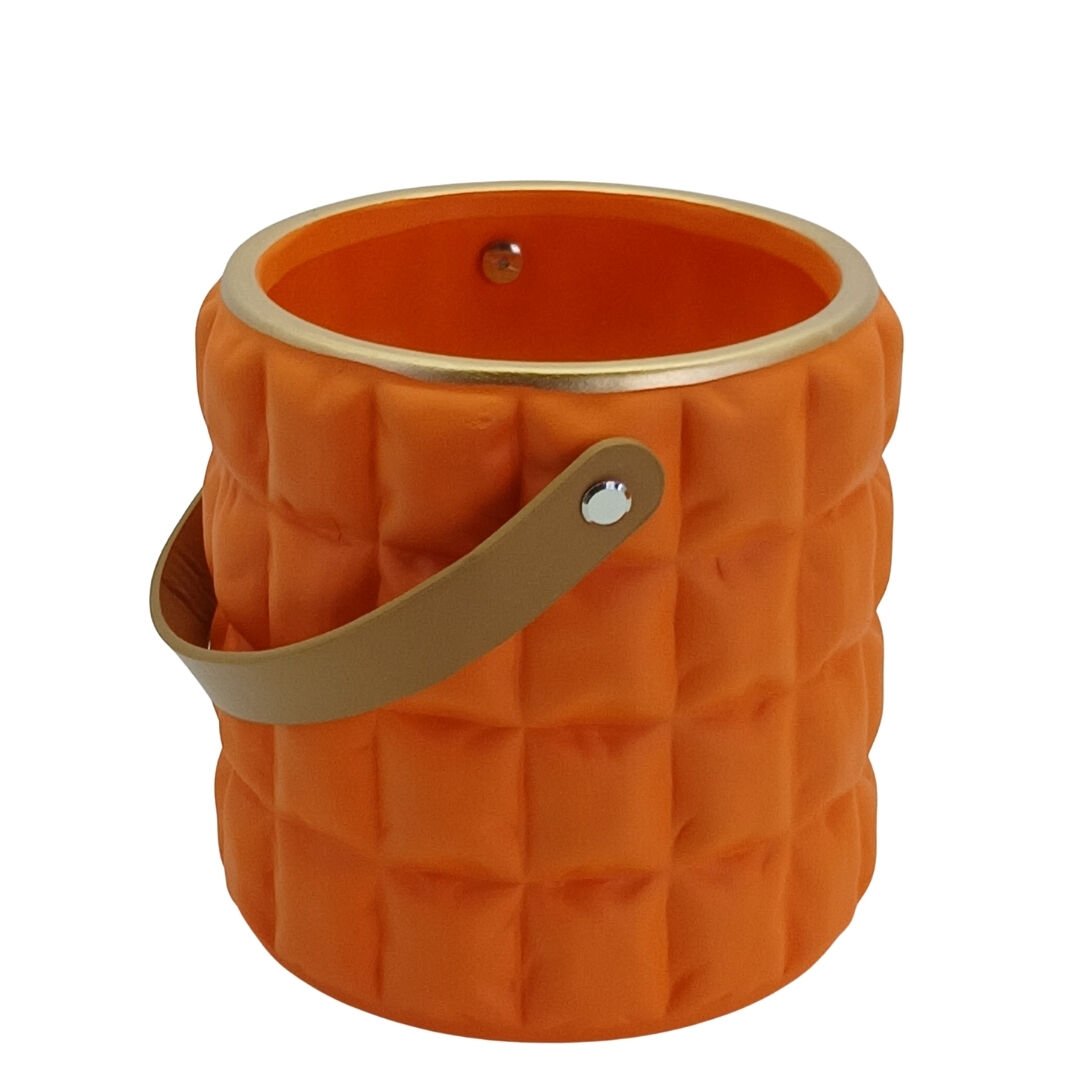 Kulplu Seramik Saksı K.Boy 13x15cm