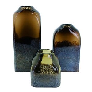 3lü Set Cam Vazo 15x35cm