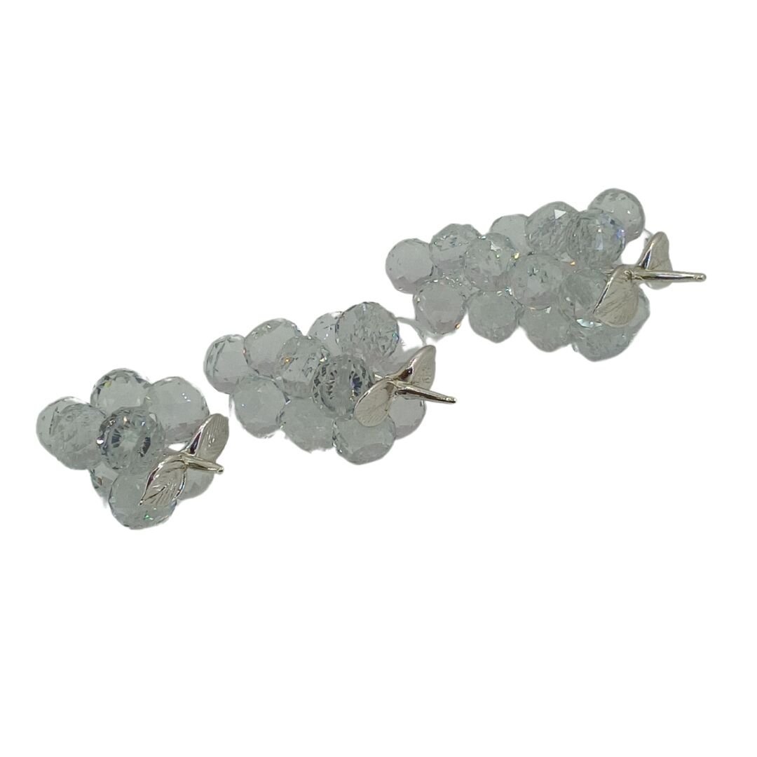 3lü Set Üzüm Gümüş 8x17cm
