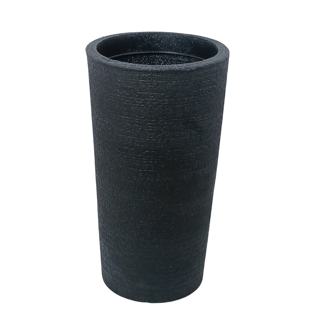 Taş Görünümlü Saksı Siyah 41x77cm