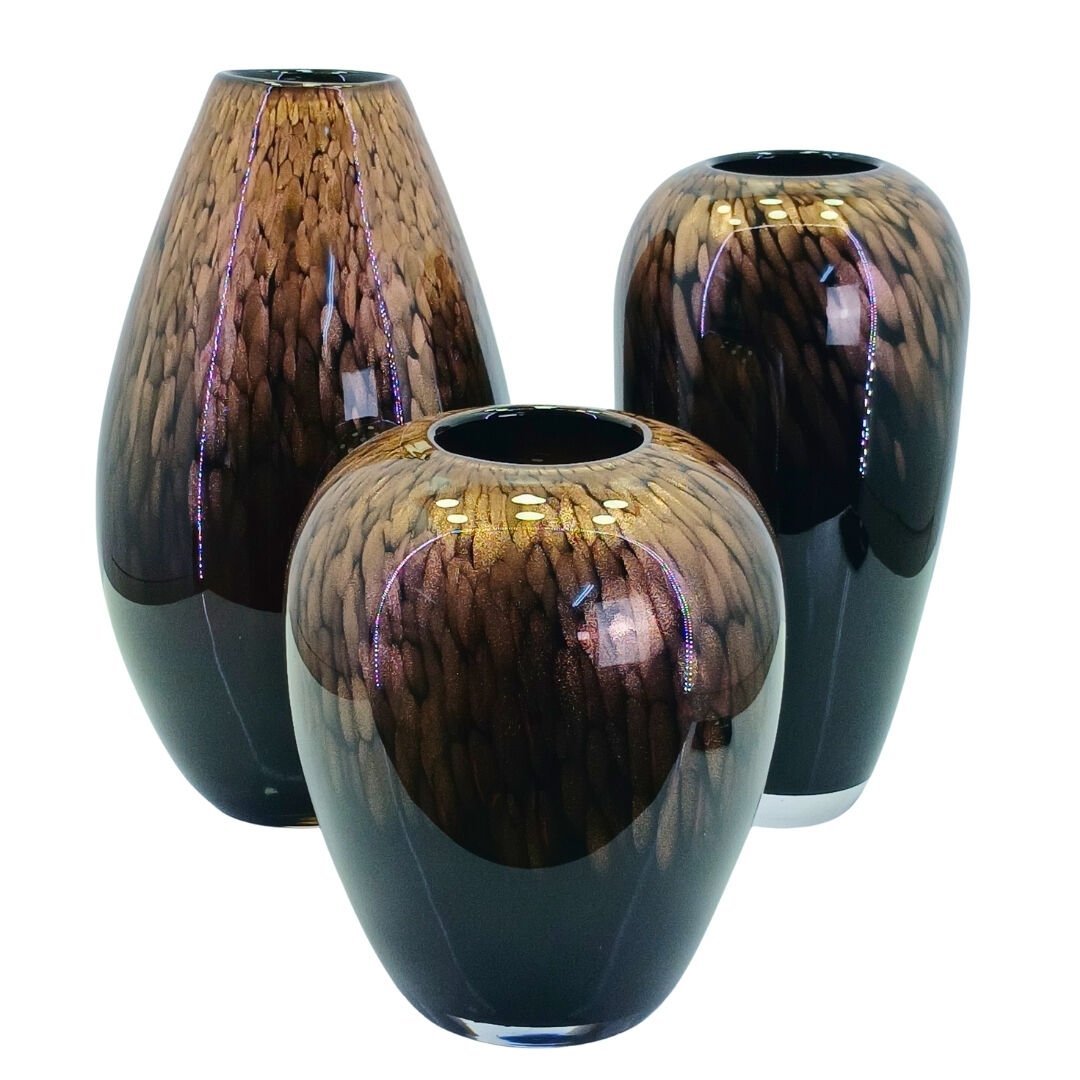 3lü Set Cam Vazo 18x42cm