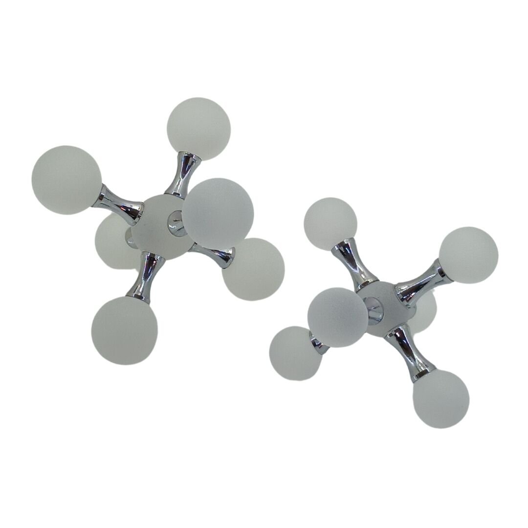 2li Set Gümüş Molekül 16x16cm