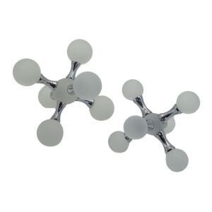 2li Set Gümüş Molekül 16x16cm