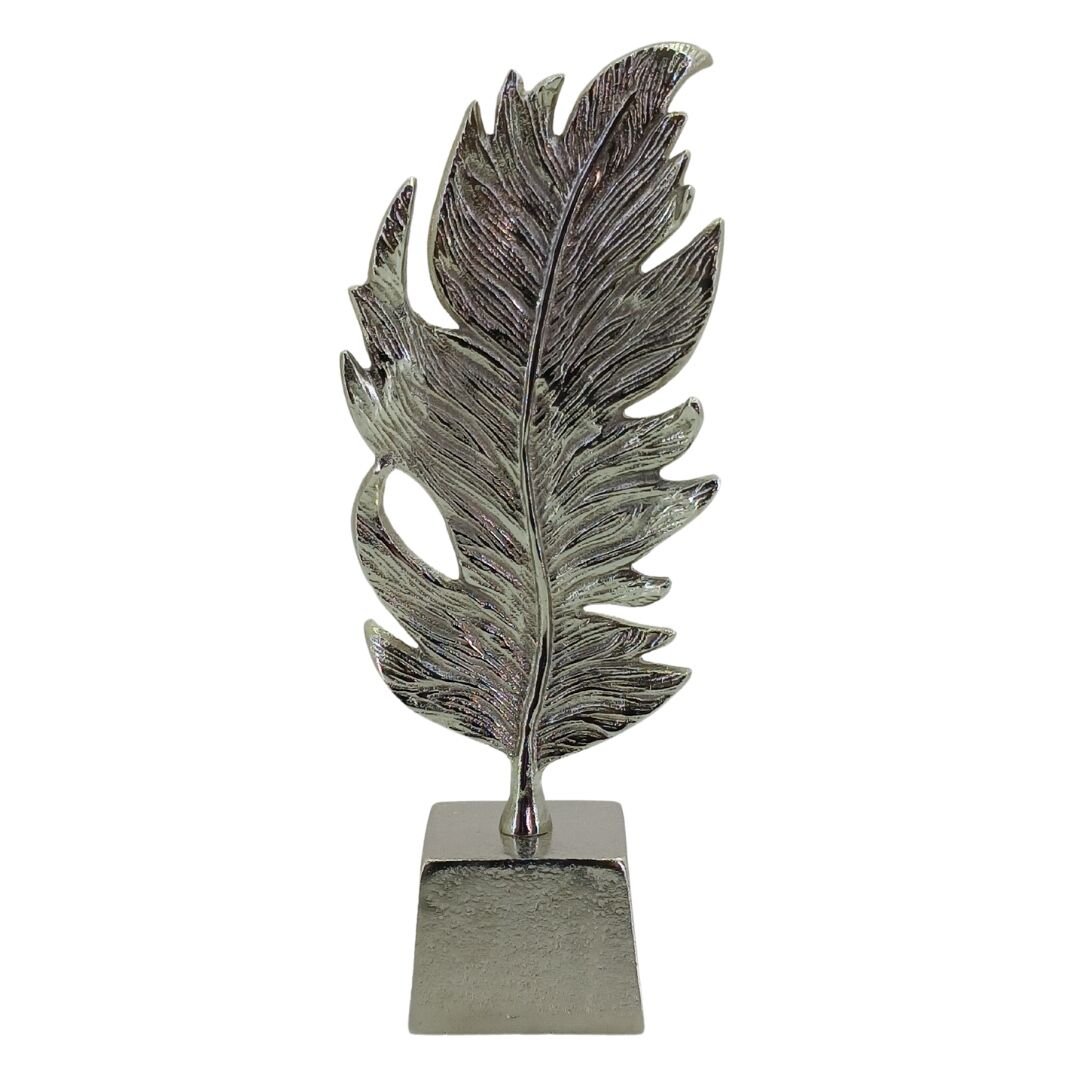 Döküm Yaprak Gümüş 17x44cm