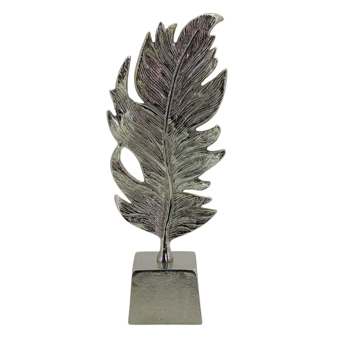 Döküm Yaprak Gümüş 17x44cm