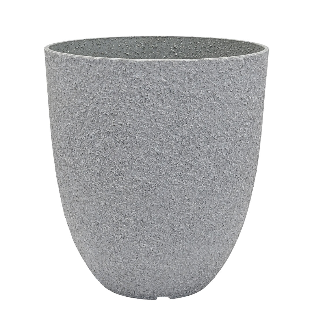 Beton Efektli Plastik Saksı 32x34cm Gri