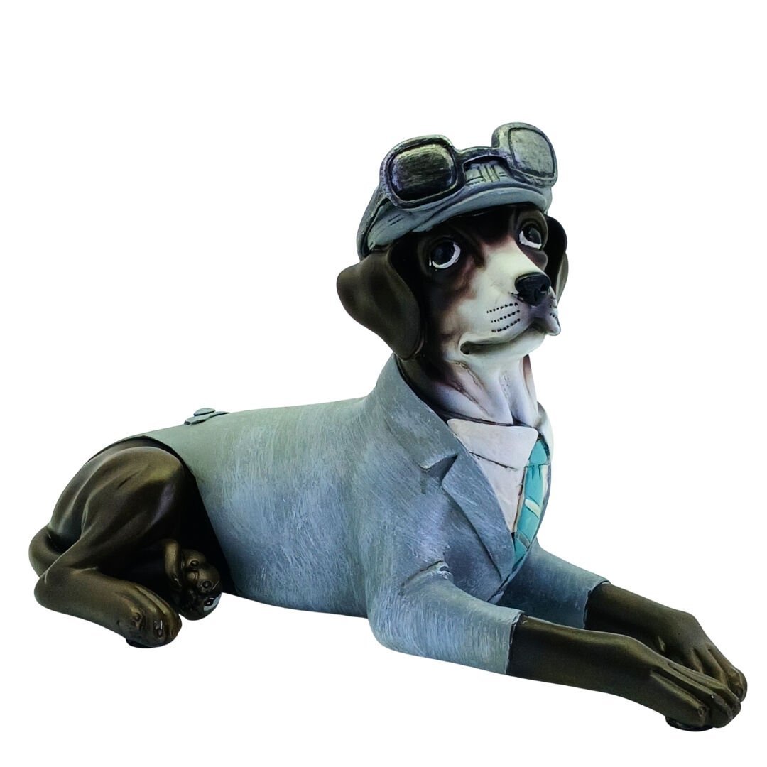 Gözlüklü Uzanan Köpek 23x38cm