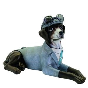 Gözlüklü Uzanan Köpek 23x38cm