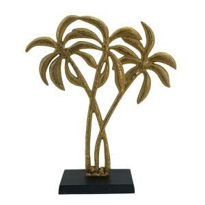 Döküm Palmiye Obje Gold 41x49cm