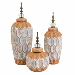 3lü Set Eskitme Küp 17x44cm