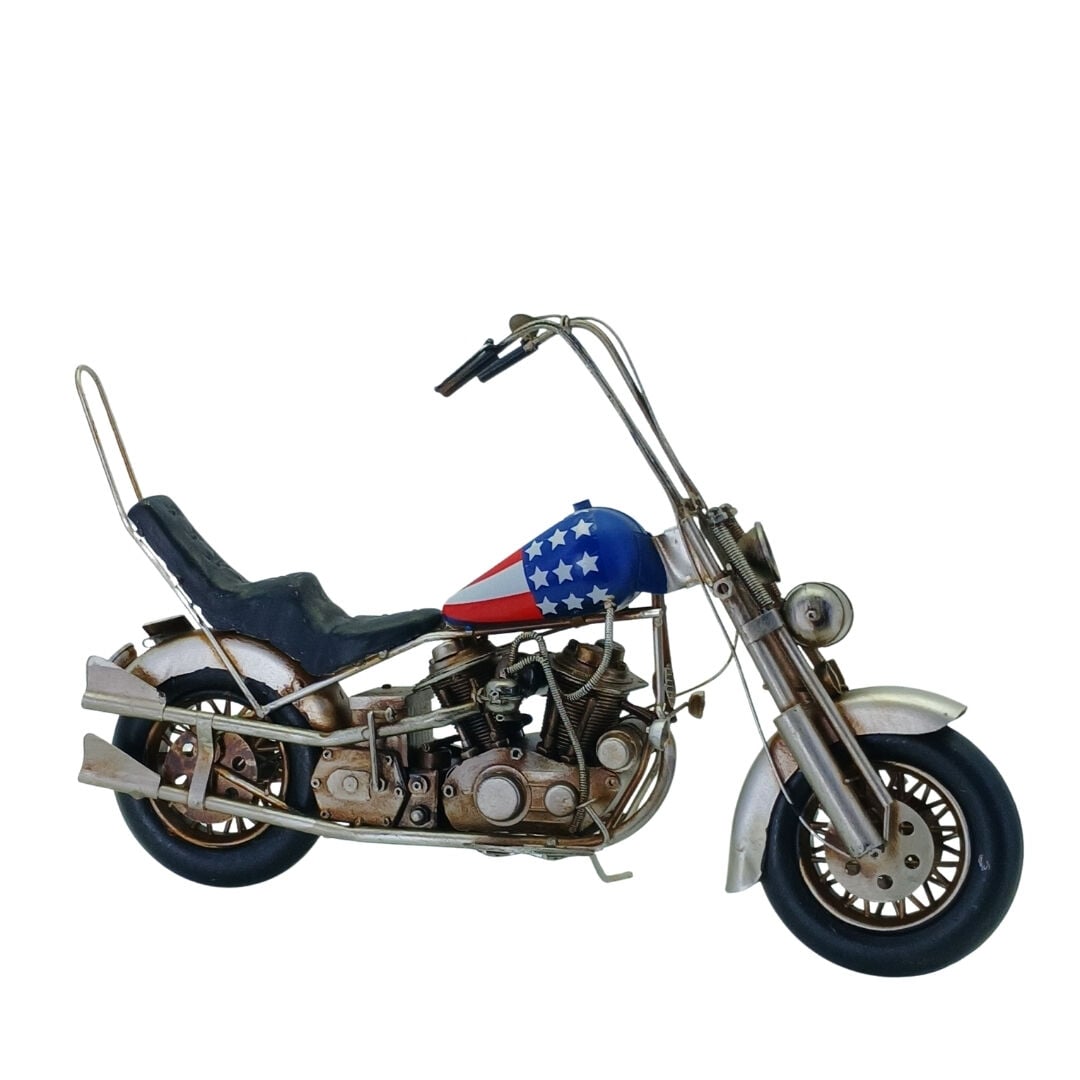 Retro Custom Motosiklet 27x41cm