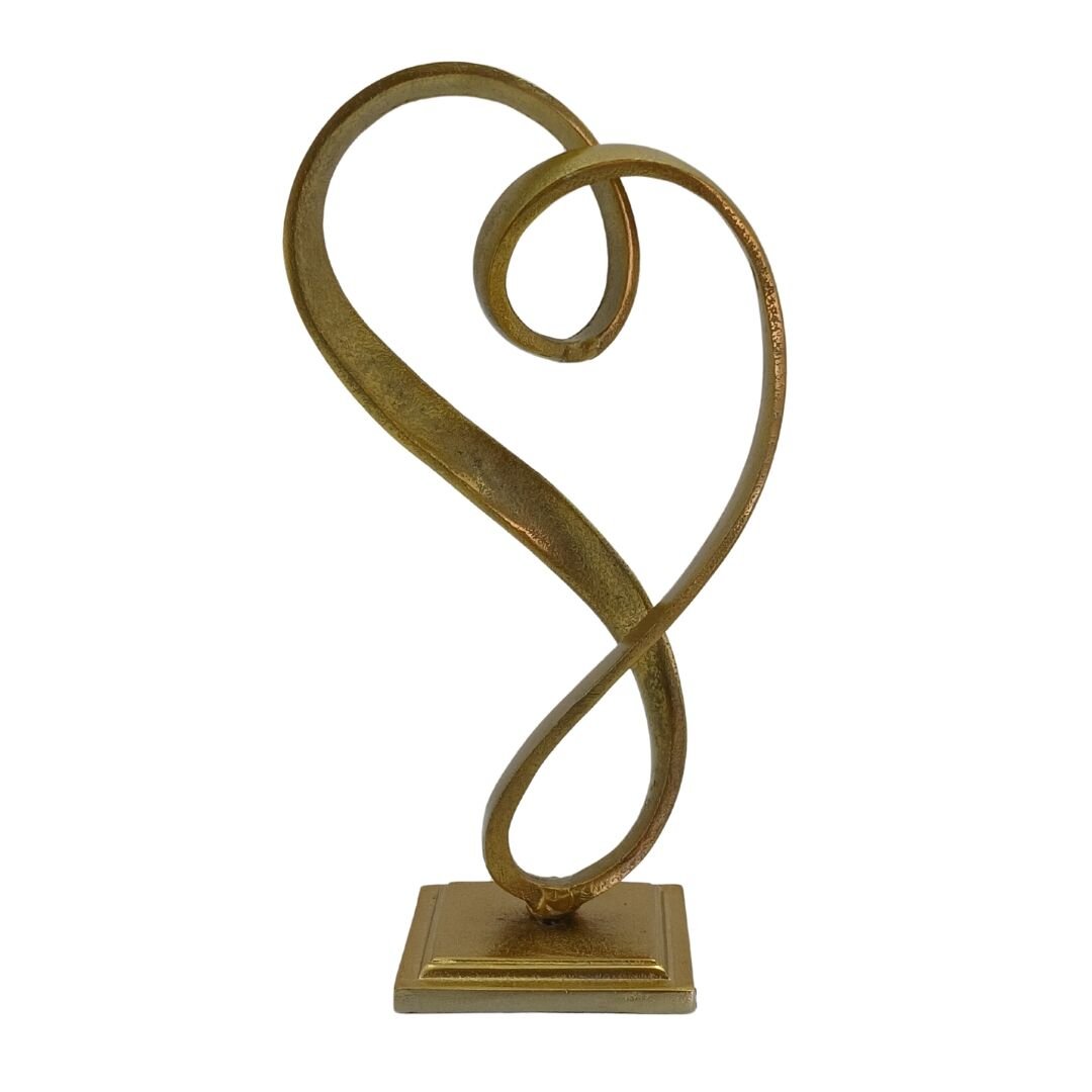 Döküm Soyut Obje Altın 17x32cm