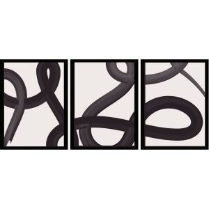 UV 3lü Set Soyut Tablo 80x180cm