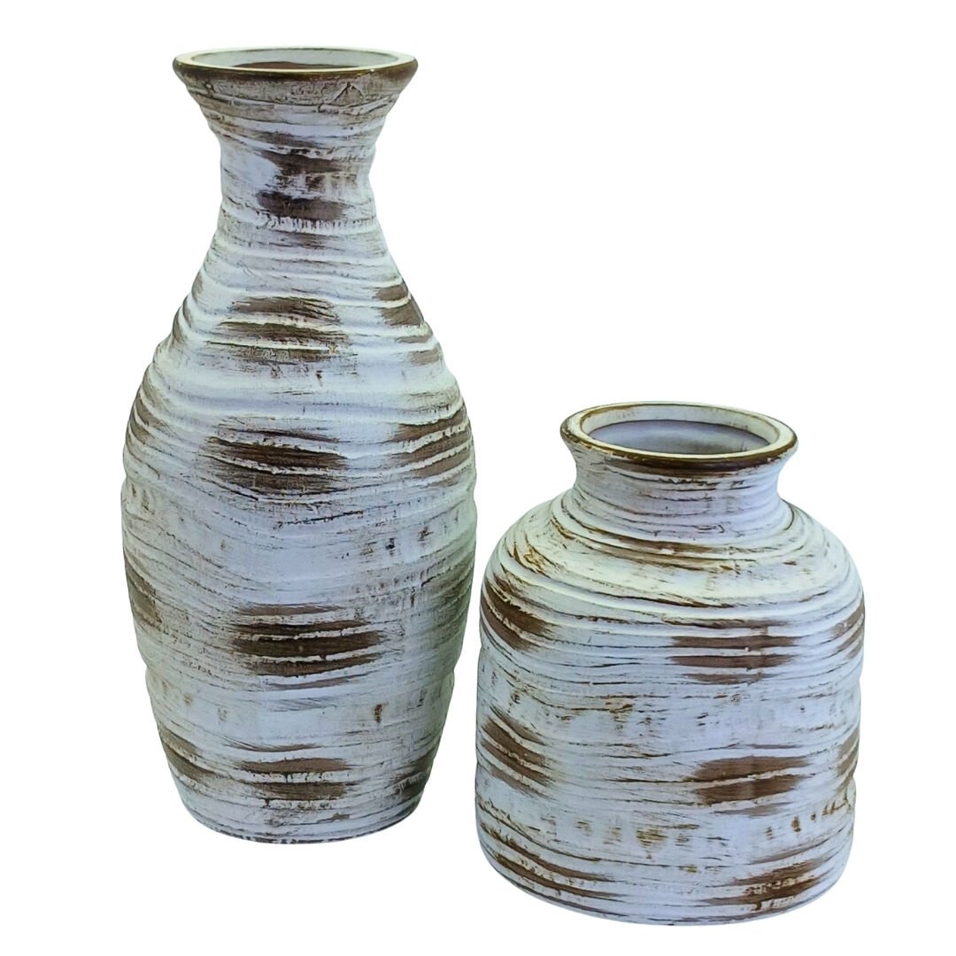 2li Set Eskitme Girit Vazo 17x38cm