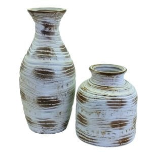 2li Set Eskitme Girit Vazo 17x38cm