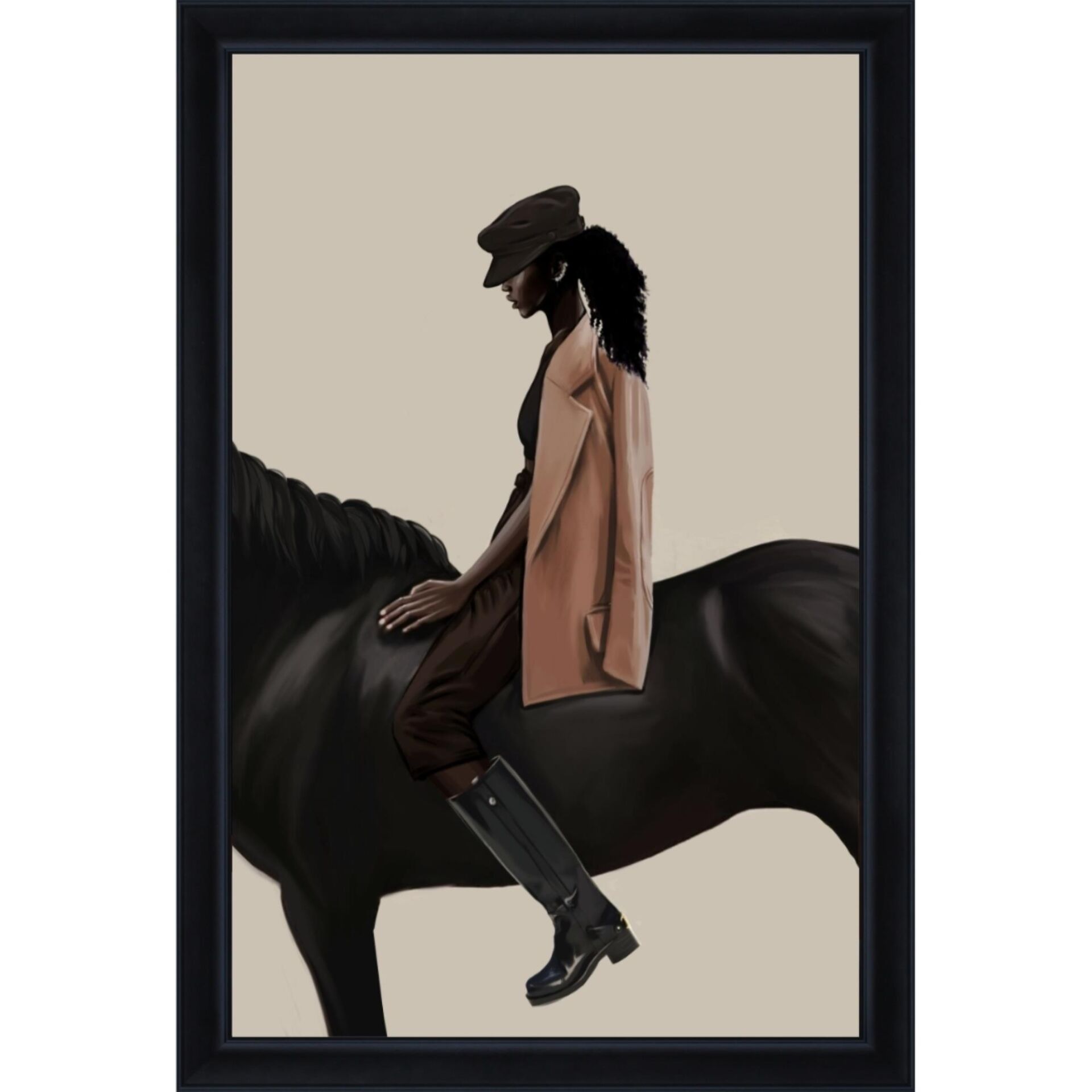 UV Atlı Kadın Tablo 105x155cm