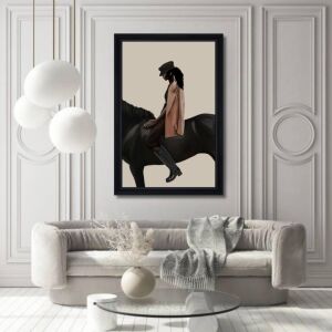 UV Atlı Kadın Tablo 105x155cm