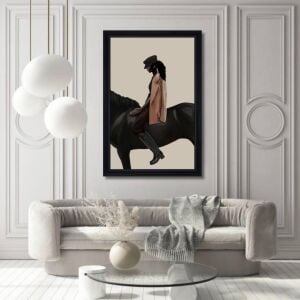 UV Atlı Kadın Tablo 105x155cm