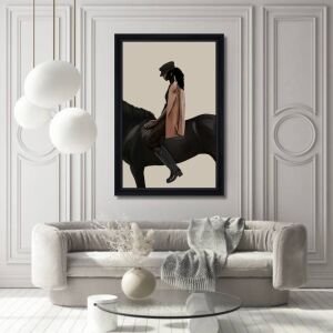 UV Atlı Kadın Tablo 105x155cm