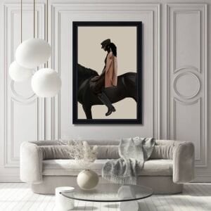 UV Atlı Kadın Tablo 105x155cm
