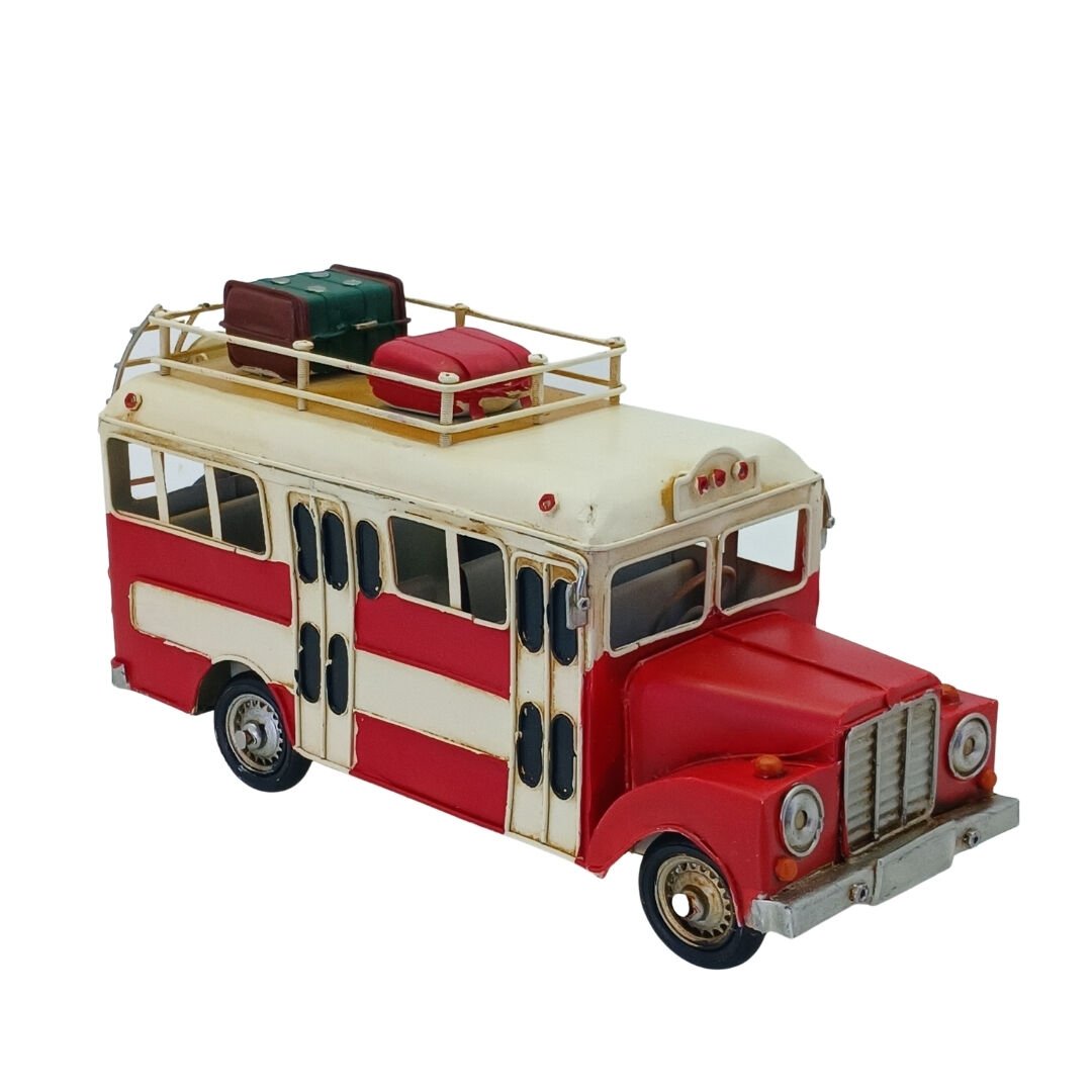 Retro Metal Otobüs 17x32cm