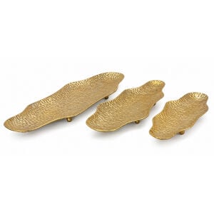 3li Set Metal Soyut Tabak 23x62cm