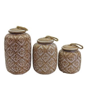 3lü Set Urganlı Küp15x28cm