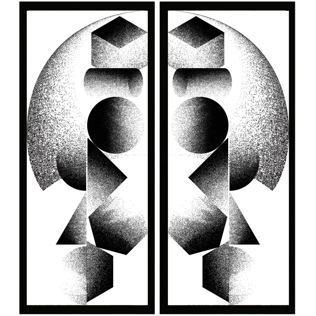 UV 2li Set Soyut Tablo 90x105cm