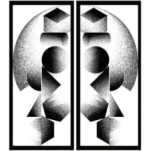 UV 2li Set Soyut Tablo 95x100cm