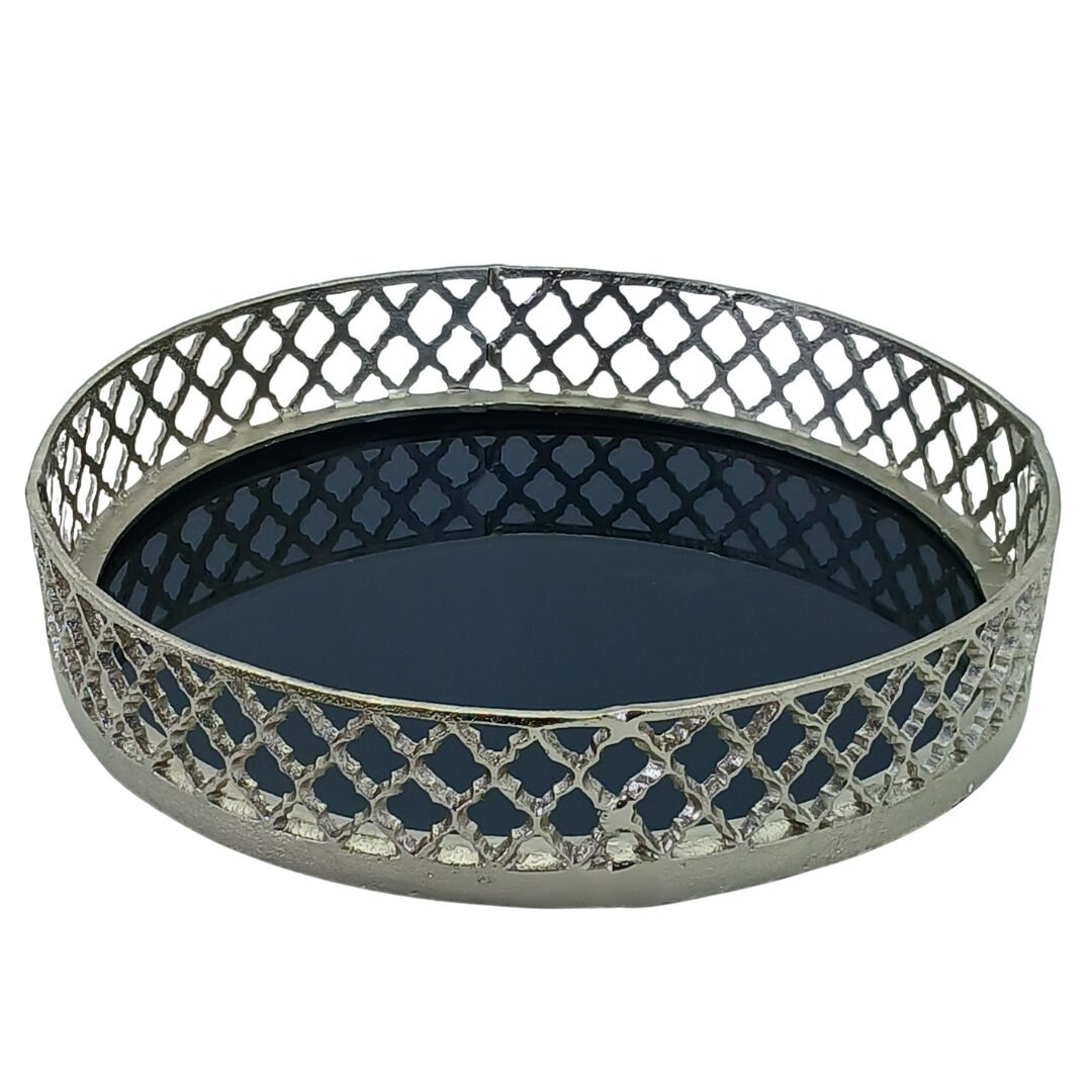 Yuvarlak Dekoratif Tepsi 39cm