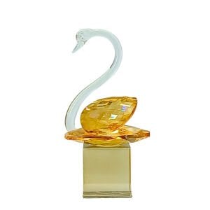 Kristal Kuğu Obje 10x17cm