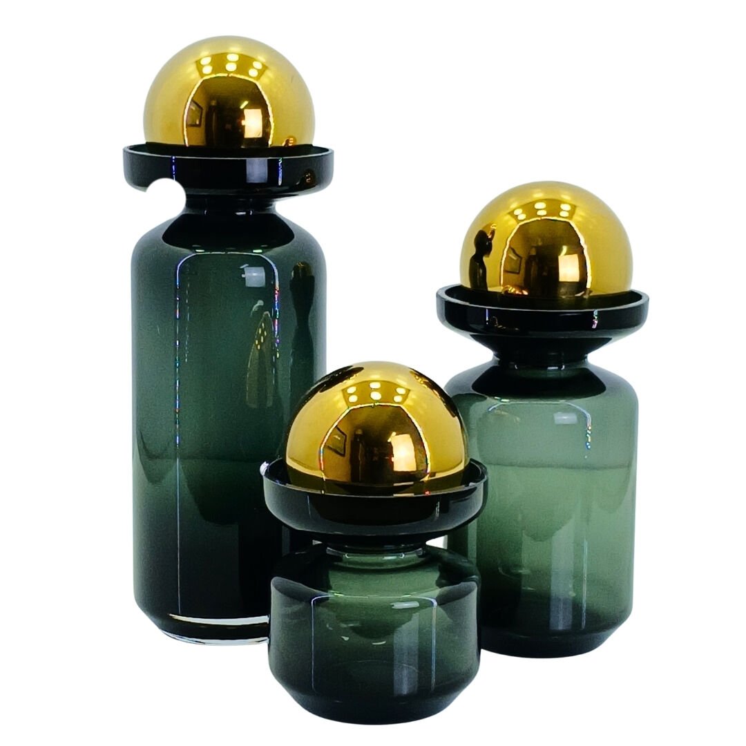 3lü Set Black Gold Şişe 12x34cm