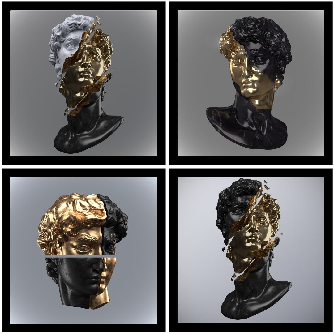 UV 4lü Set David Tablo 96x96cm