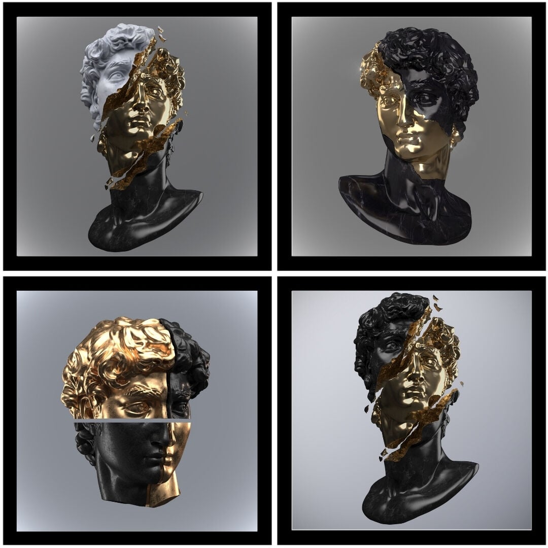 UV 4lü Set David Tablo 96x96cm