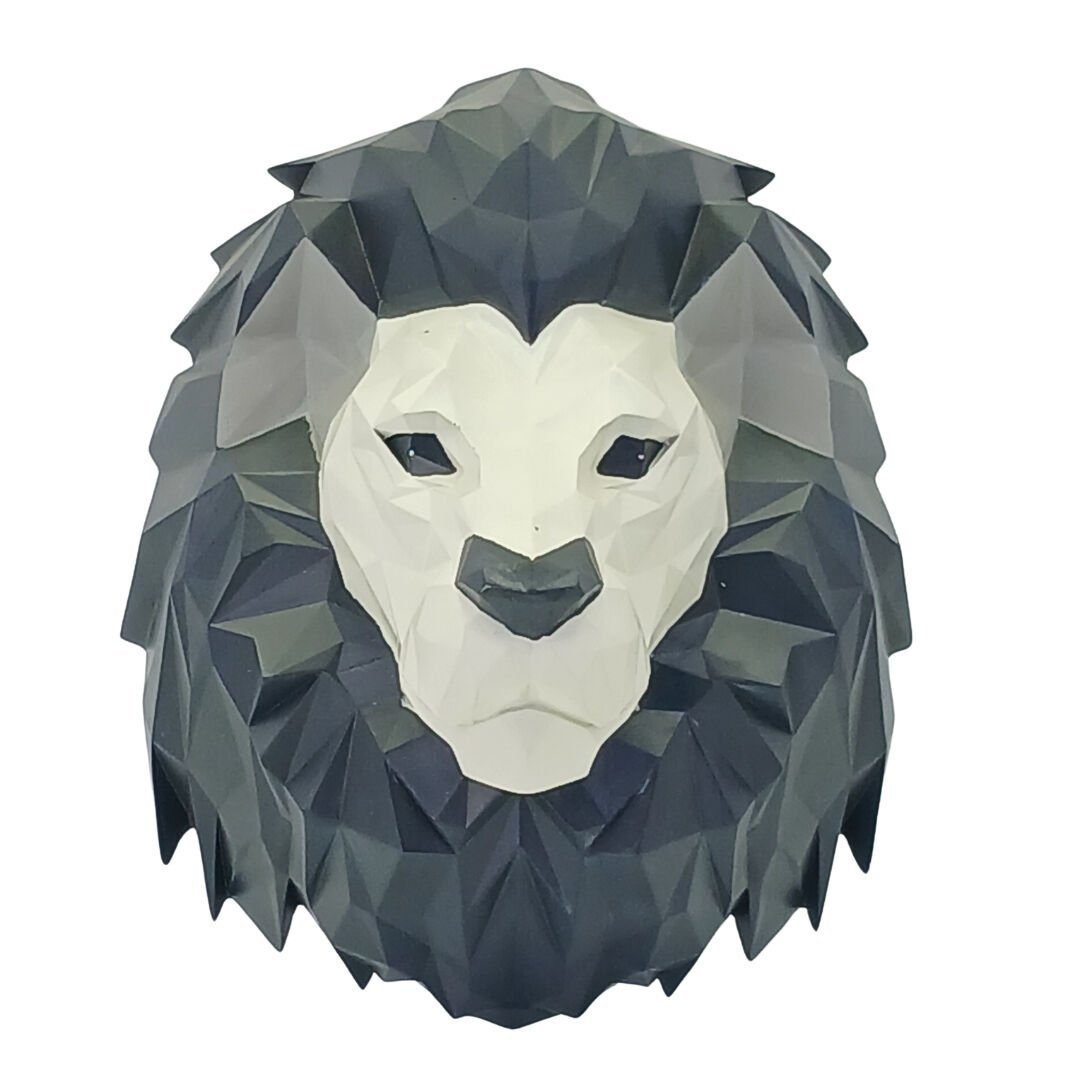 Kübik Aslan Duvar Obje 30x37cm
