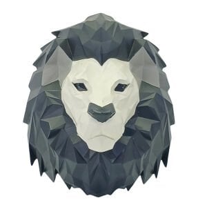 Kübik Aslan Duvar Obje 30x37cm