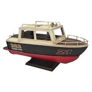 Retro Hız Teknesi Siyah 15x32cm