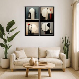 UV 4lü Set Kadınlar-2 Tablo 96x96cm