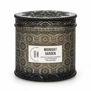 Kapaklı Jar Mum Kokulu 10x11cm