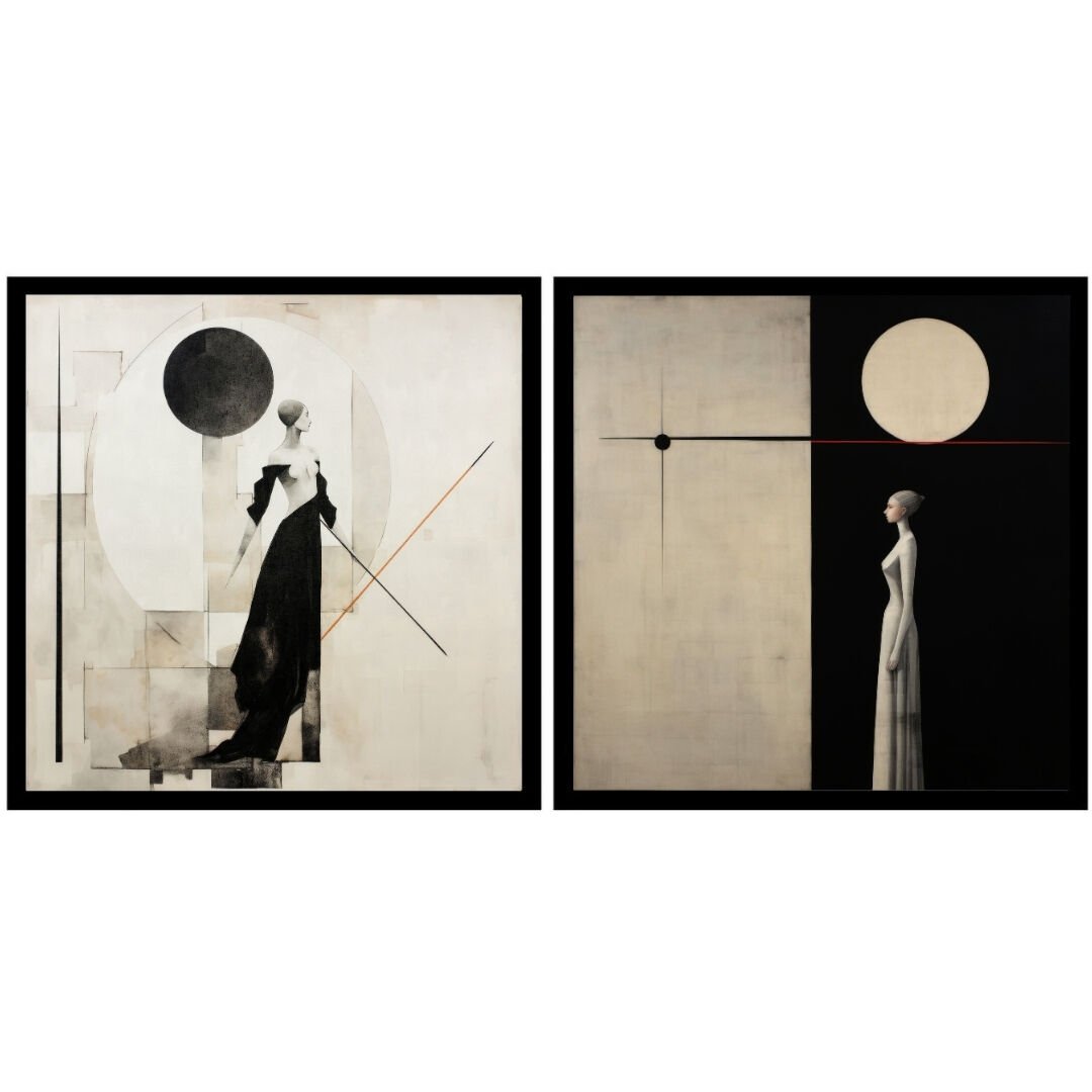 UV 2li Set Kadınlar Tablo 60X120 cm